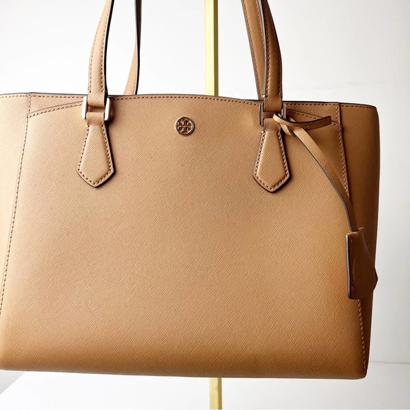 Tory Burch Camel Leather Tote Bag - Picture 2 of 11